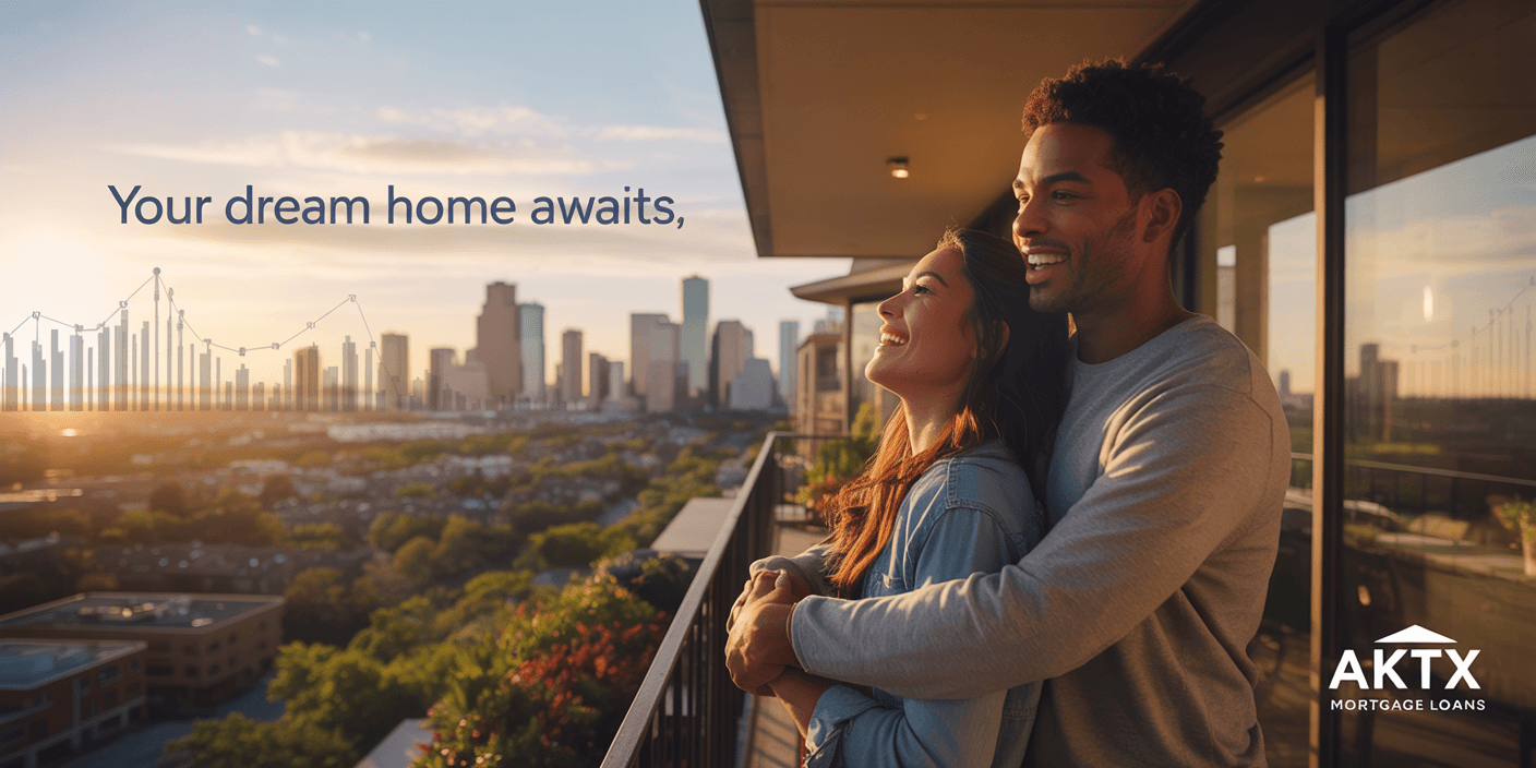 Happy family in front of their new Houston home with first-time homebuyer mortgage approval