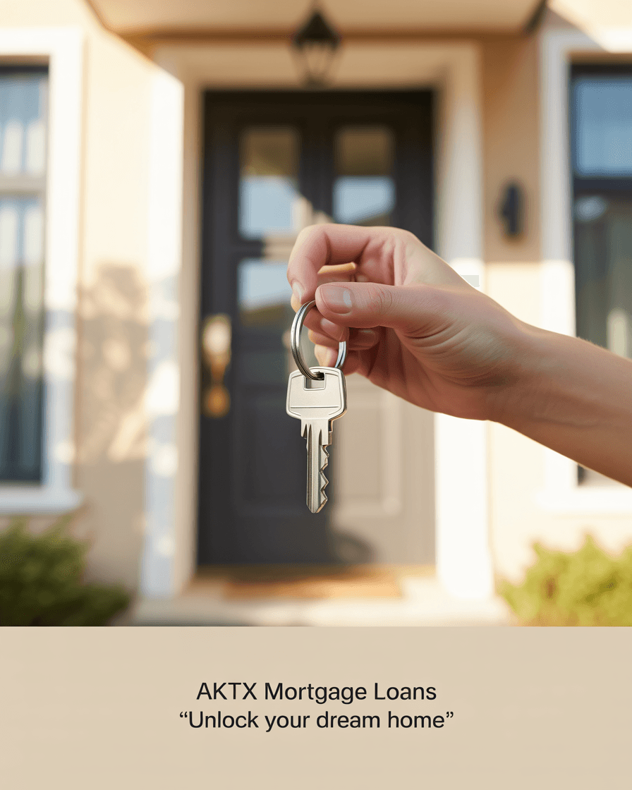 Happy first-time homebuyer receiving keys to new home in Houston Texas